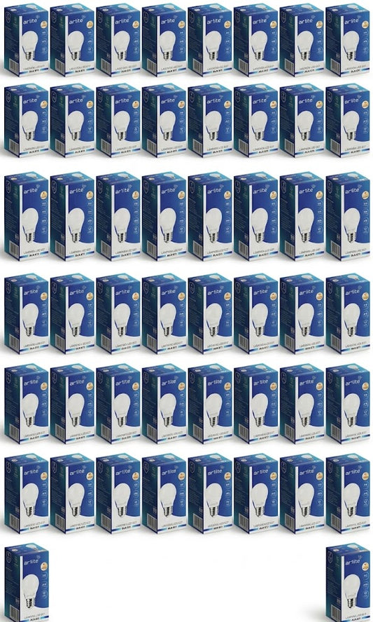 ALA-011 50 PIEZAS DE LAMPARA LED BULBO E26/E27 5W BLANCO CÁLIDO