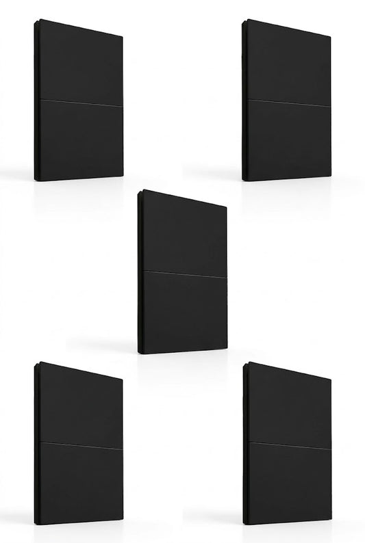 APL-602 5 PIEZAS DE PLACA LUXURY APAGADOR DE 2 INTERRUPTORES 3 VÍAS NEGRO - LumyventJC