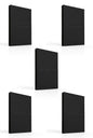 APL-602 5 PIEZAS DE PLACA LUXURY APAGADOR DE 2 INTERRUPTORES 3 VÍAS NEGRO