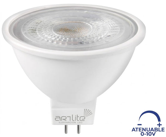 ALA-015 25 PIEZAS DE LÁMPARA LED SPOT MR16 7W ATENUABLE BLANCO CÁLIDO