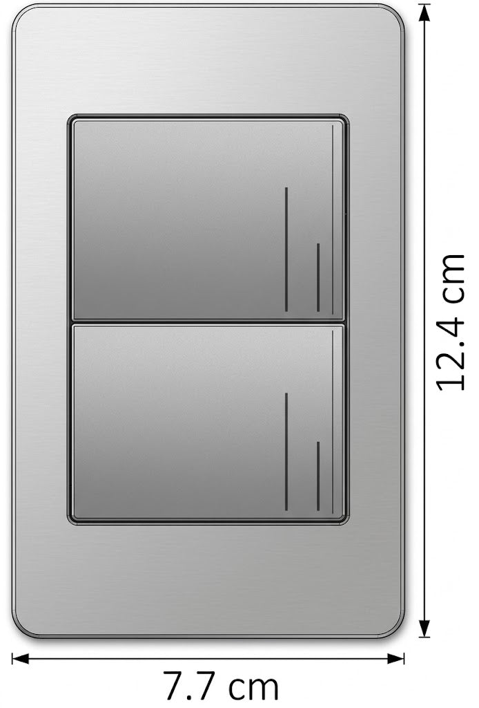 APL-102 5 PIEZAS DE PLACA DE APAGADOR DE 2 INTERRUPTORES Y 3 VÍAS