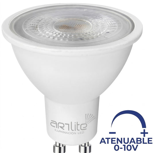 ALA-006 10 PIEZAS DE LÁMPARA LED SPOT GU10 7W ATENUABLE BLANCO FRÍO
