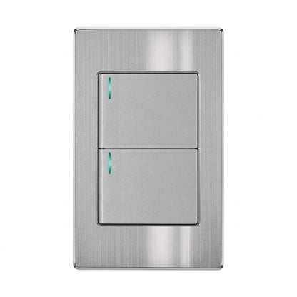 APL-102 CAJA DE 10 PIEZAS DE PLACA DE APAGADOR DE 2 INTERRUPTORES Y 3 VÍAS