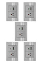 APL-107 5 PIEZAS DE PLACA DE CONTACTO Y 2 SALIDAS USB (TIPO A y TIPO C)