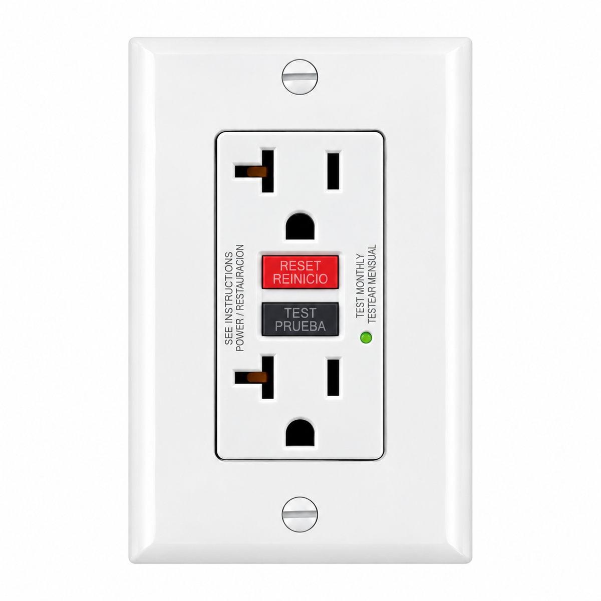 APL-002 INTERRUPTOR DE CIRCUITO DE FALLO A TIERRA GFCI 3 VÍAS, 2 CONECTORES 5-20R