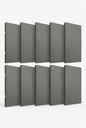 APL-412 10 PIEZAS DE PLACA LUXURY DE TAPA CIEGA COLOR GRIS OXFORD