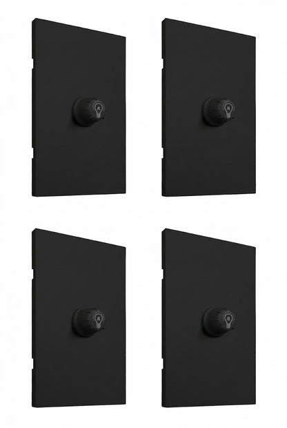 APL-611 4 PIEZAS DE PLACA LUXURY DE CONTACTO ATENUADOR ILUMINACIÓN MÁX. 100W COLOR NEGRO
