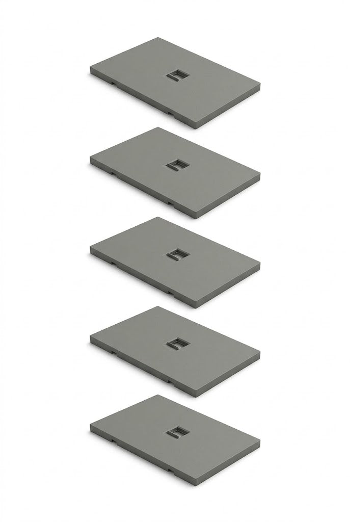 APL-408 5 PIEZAS DE PLACA LUXURY DE CONTACTO TELEFÓNICO COLOR GRIS OXFORD