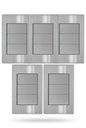 APL-103 5 PIEZAS DE PLACA DE APAGADOR DE 3 INTERRUPTORES Y 3 VÍAS