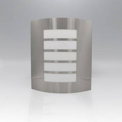 ADE-005 – LUMINARIA PARED PANTALLA ACERO INOXIDABLE REJILLA OPALINA EXTERIOR BASE E26/E27 - LumyventJC