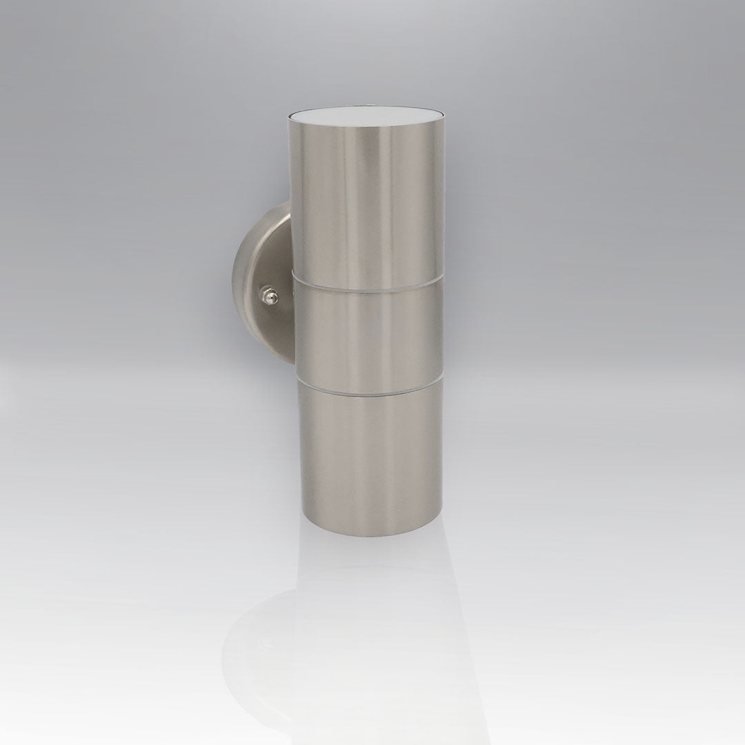 ADE-013 LUMINARIA PARED CILÍNDRO DOBLE SATÍN EXTERIOR PARA GU10 - LumyventJC