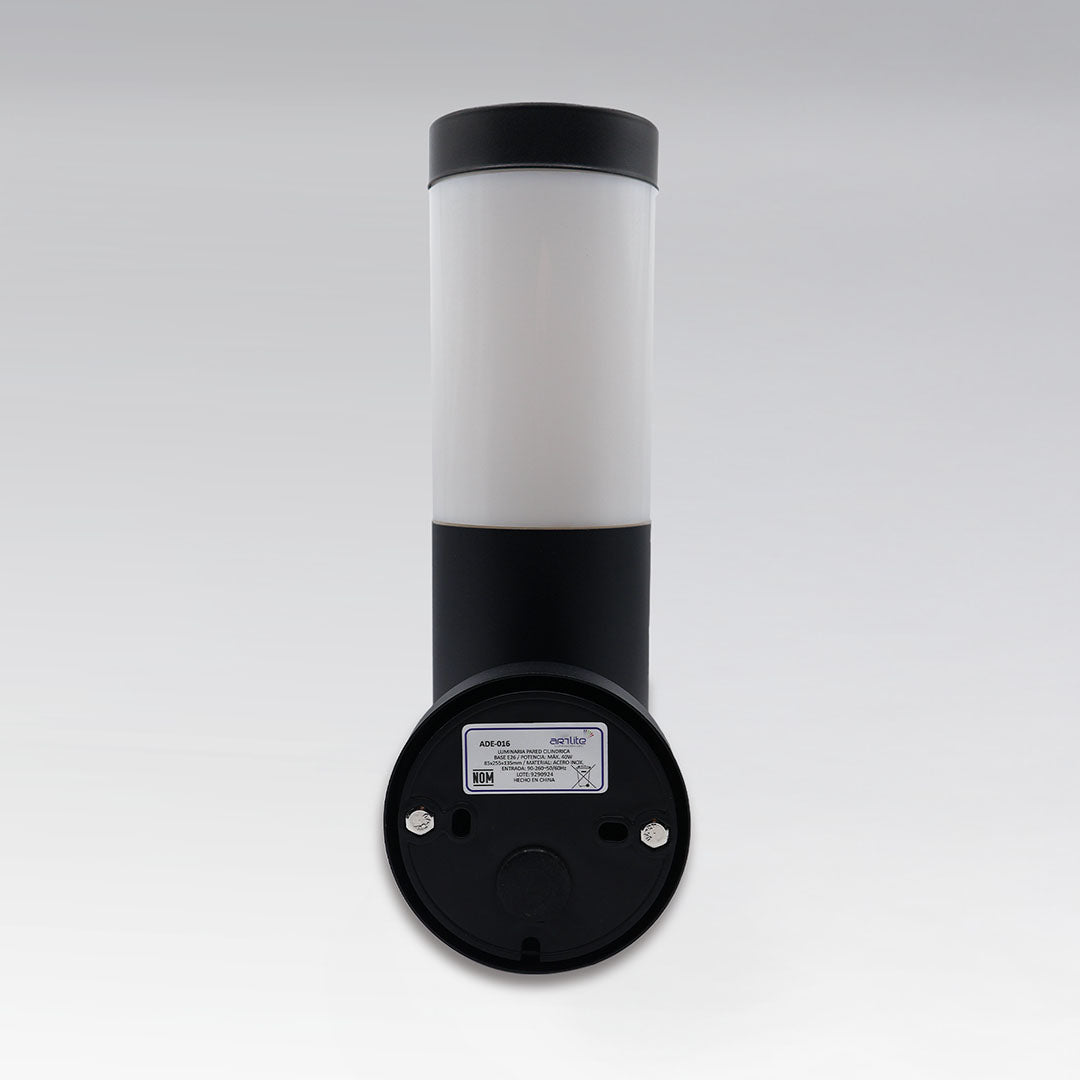 LUMINARIA PARED CILINDRICA ALUMINIO NEGRO. - LumyventJC