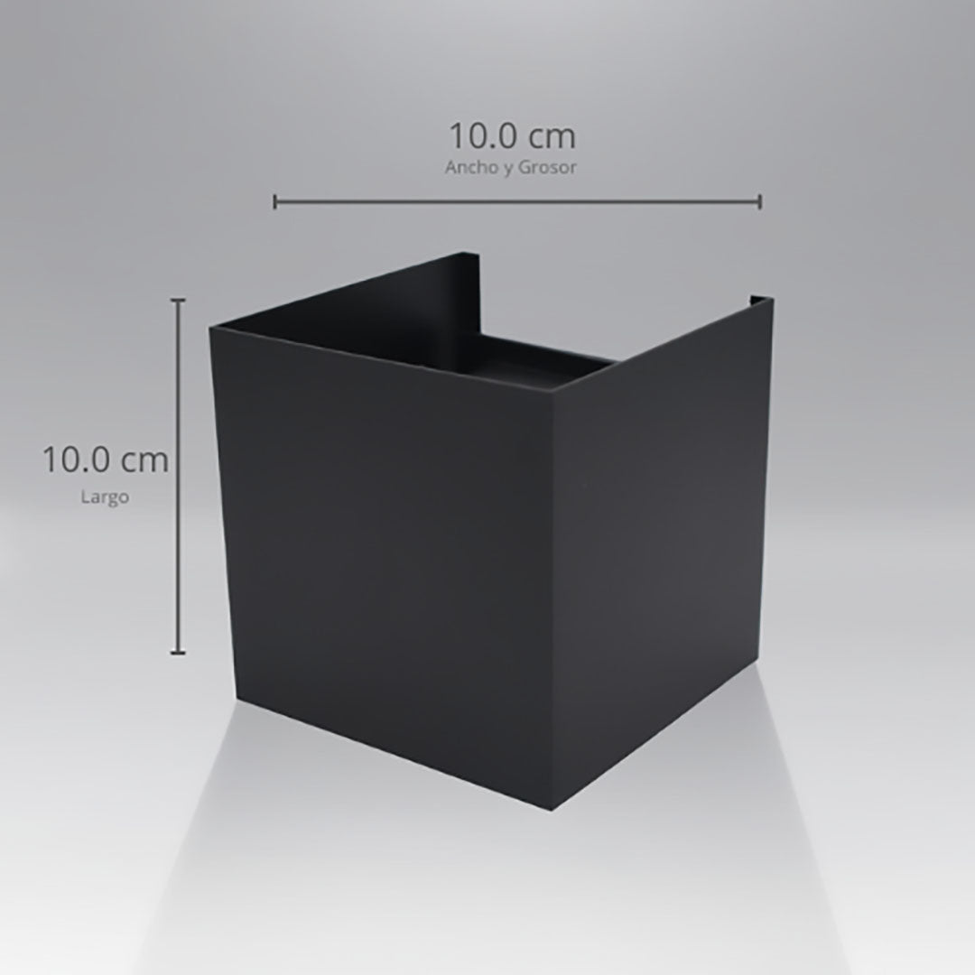ADE-020 LUMINARIA LED PARED DOBLE CUBO NEGRO, ÁNGULO AJUSTABLE BLANCO FRÍO 6W - LumyventJC