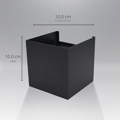 ADE-020 LUMINARIA LED PARED DOBLE CUBO NEGRO, ÁNGULO AJUSTABLE BLANCO FRÍO 6W - LumyventJC