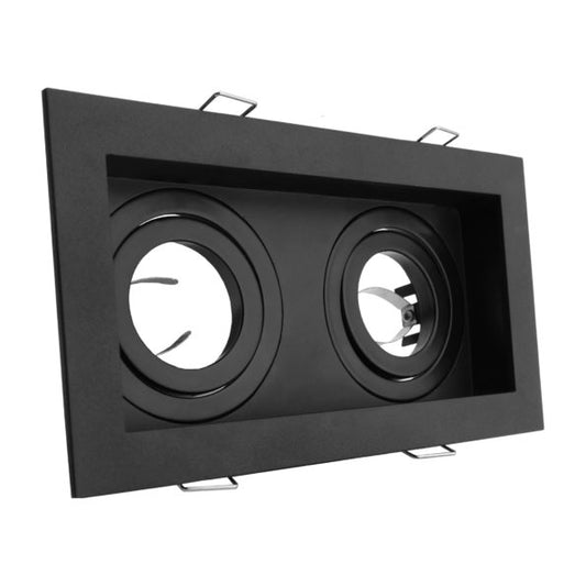 EMPOTRABLE DIRIGIBLEPARA SPOT DOBLE COLOR NEGRO MÁX. 50W - LumyventJC