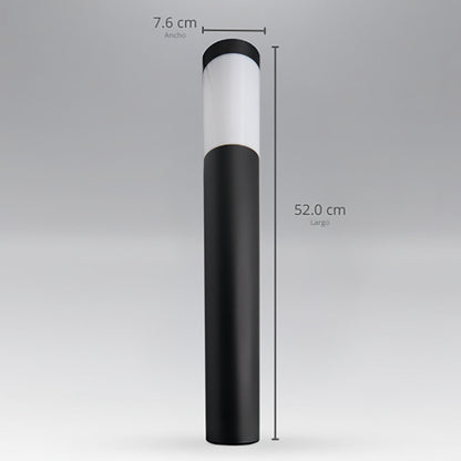 ADE-309 LUMINARIA MINI POSTE SOBREPONER GRIS EXTERIOR PARA E26 - LumyventJC