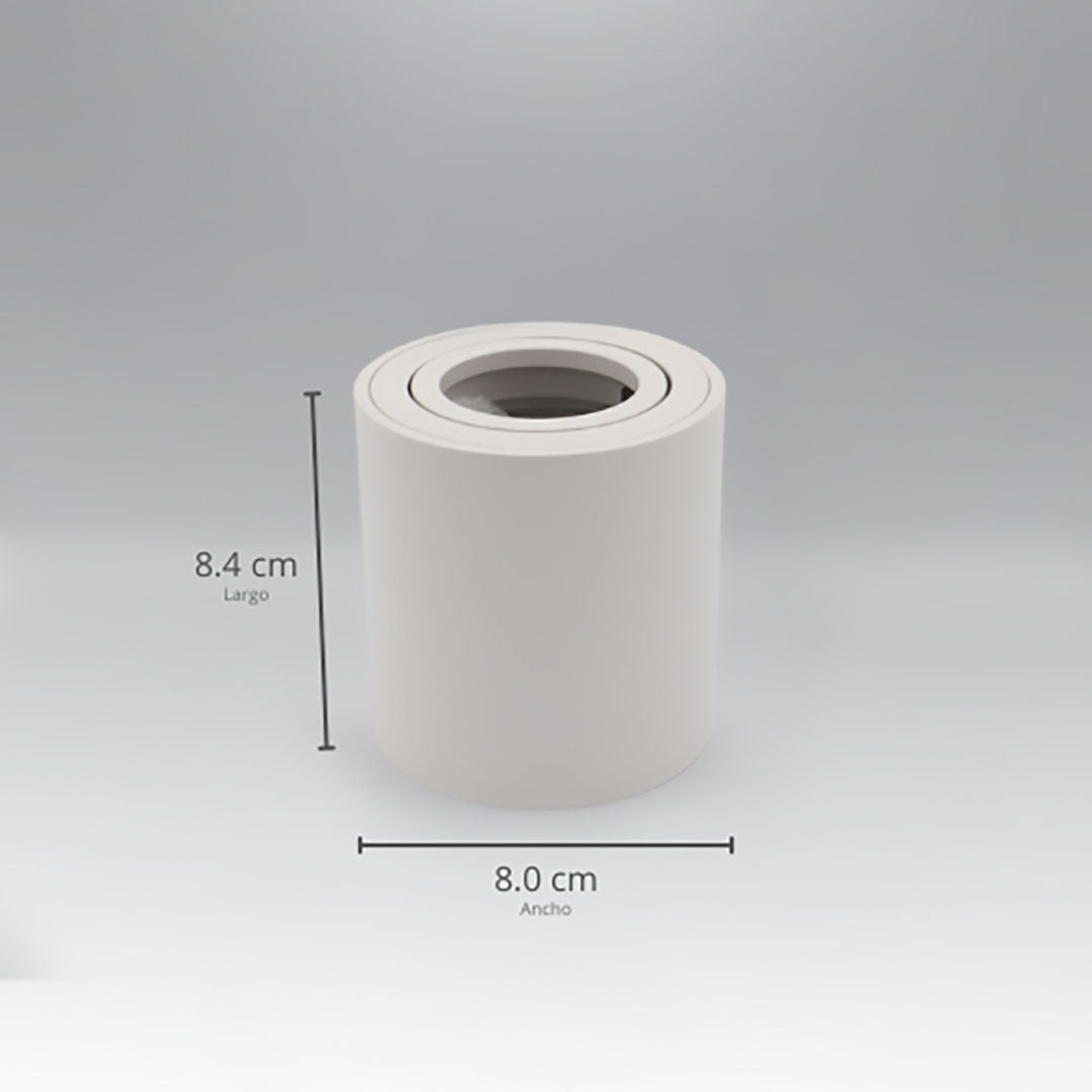 ADE-701 LUMINARIA CILÍNDRICO TECHO SOBREPONER BLANCO INTERIOR PARA GU10 - LumyventJC