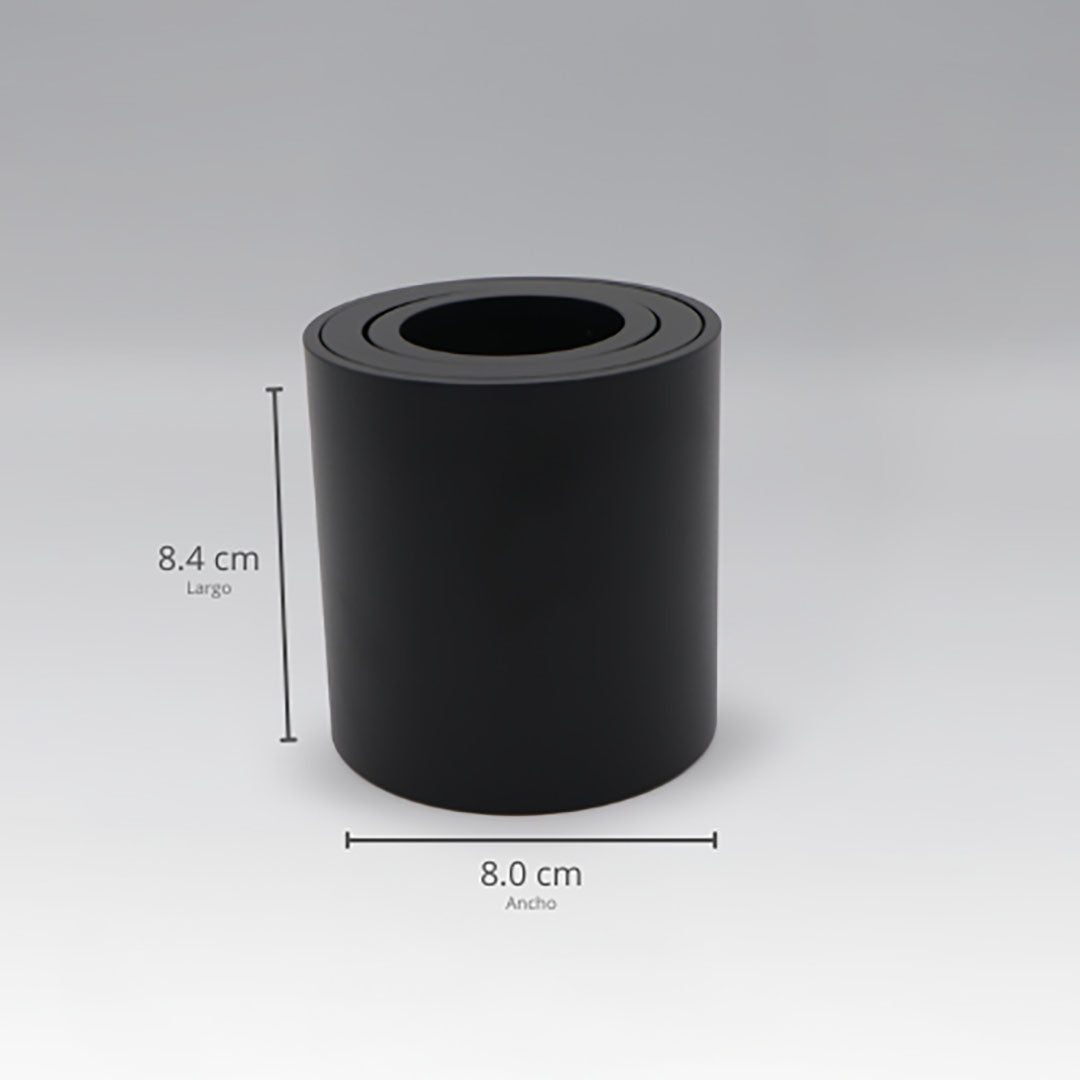 ADE-702 LUMINARIA CILÍNDRICO TECHO SOBREPONER NEGRO INTERIOR PARA GU10 - LumyventJC
