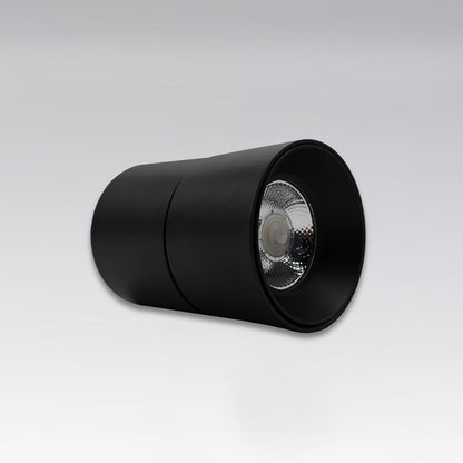 ADE-703 – LUMINARIA SOBREPONER TECHO CILINDRO DIRIGIBLE INCLINACIÓN 85° + ROTACIÓN MANUAL 350° ALUMINIO NEGRO 10W CCT MANUAL INTERIOR IP20 - LumyventJC