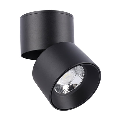 ADE-703 – LUMINARIA SOBREPONER TECHO CILINDRO DIRIGIBLE INCLINACIÓN 85° + ROTACIÓN MANUAL 350° ALUMINIO NEGRO 10W CCT MANUAL INTERIOR IP20