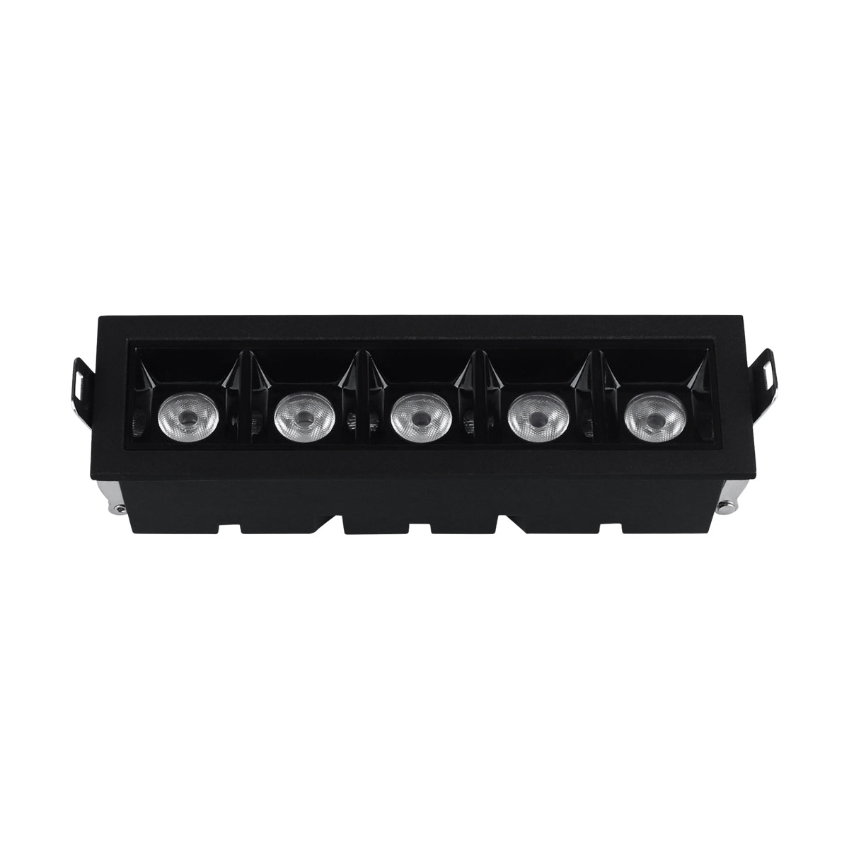 ADE-707 LUMINARIA LINEAL EMPOTRABLE NEGRO CON OPTICA 10W BLANCO CÁLIDO - LumyventJC
