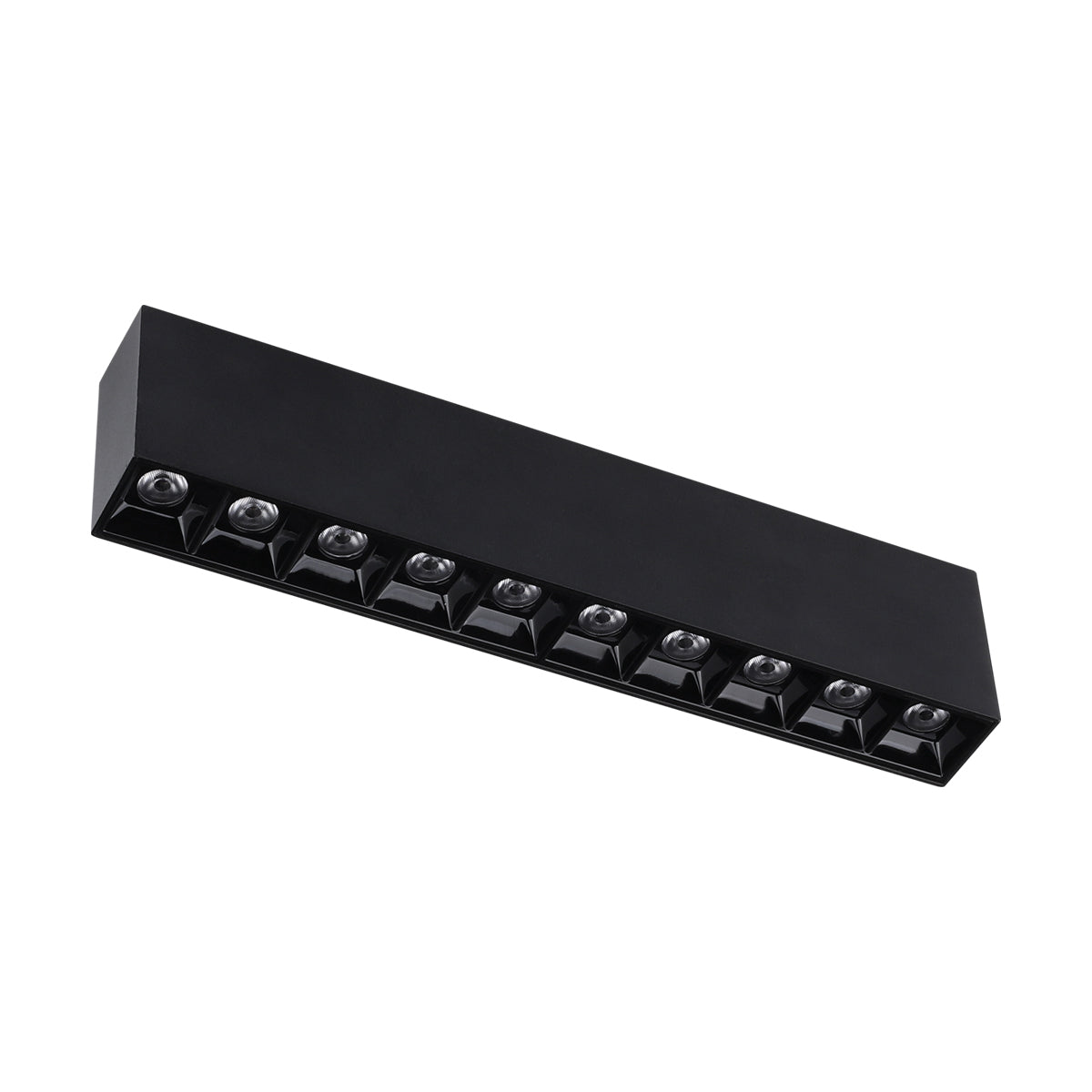 ADE-711 LUMINARIA LINEAL SOBREPONER NEGRO CON OPTICA 20W BC - LumyventJC