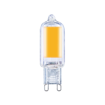 ALA-026 10 PIEZAS DE LÁMPARA LED G9 TRANSPARENTE 2W BLANCO CÁLIDO 2700K