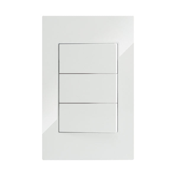 PLACA APAGADOR DE 3 INTERRUPTORES Y 3 VÍAS - LumyventJC