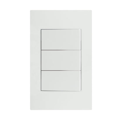 APL-203 PLACA DE APAGADOR DE 3 INTERRUPTORES Y 3 VÍAS