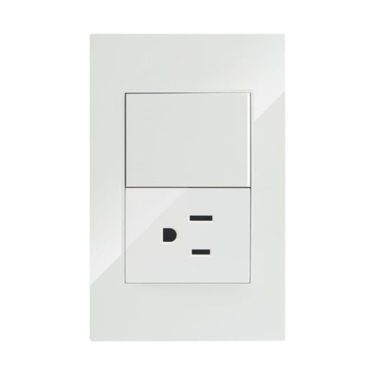 PLACA DE CONTACTO Y APAGADOR DE 1 INTERRUPTOR 3 VÍAS - LumyventJC