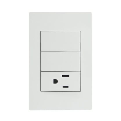 APL-206 PLACA DE CONTACTO Y APAGADOR DE 2 INTERRUPTOR Y 3 VÍAS