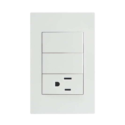 APL-206 PLACA DE CONTACTO Y APAGADOR DE 2 INTERRUPTOR Y 3 VÍAS - LumyventJC