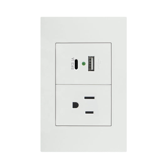 APL-207 PLACA DE CONTACTO Y 2 SALIDAS USB (TIPO A y TIPO C) - LumyventJC