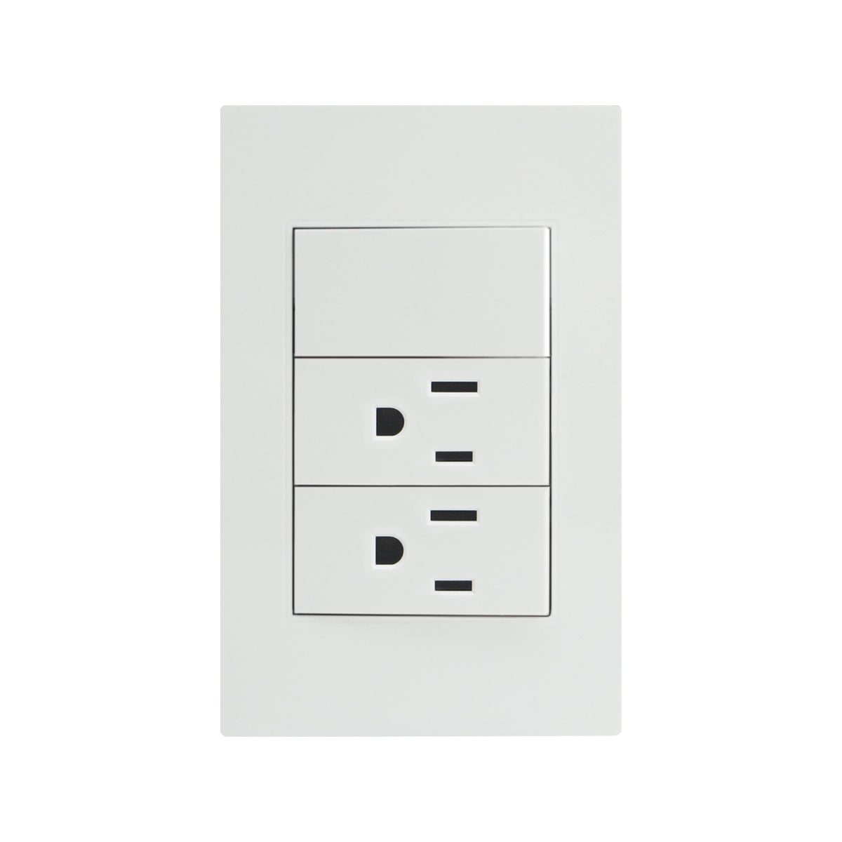 APL-215 CAJA DE 10 PIEZAS DE PLACA DE DOS CONTACTOS Y UN APAGADOR DE 1 INTERRUPTOR Y 3 VÍAS
