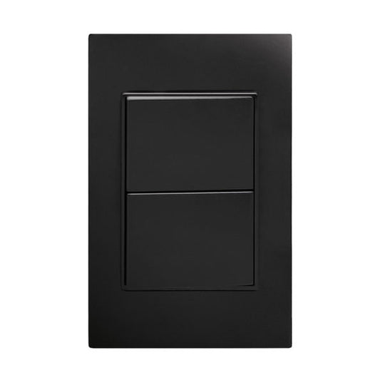 PLACA NEGRA 1 APAGADOR DE 2 INTERRUPTORES 3 VÍAS