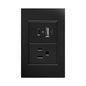 APL-307 PLACA NEGRA DE CONTACTO Y 2 SALIDAS USB (TIPO A y TIPO C) - LumyventJC