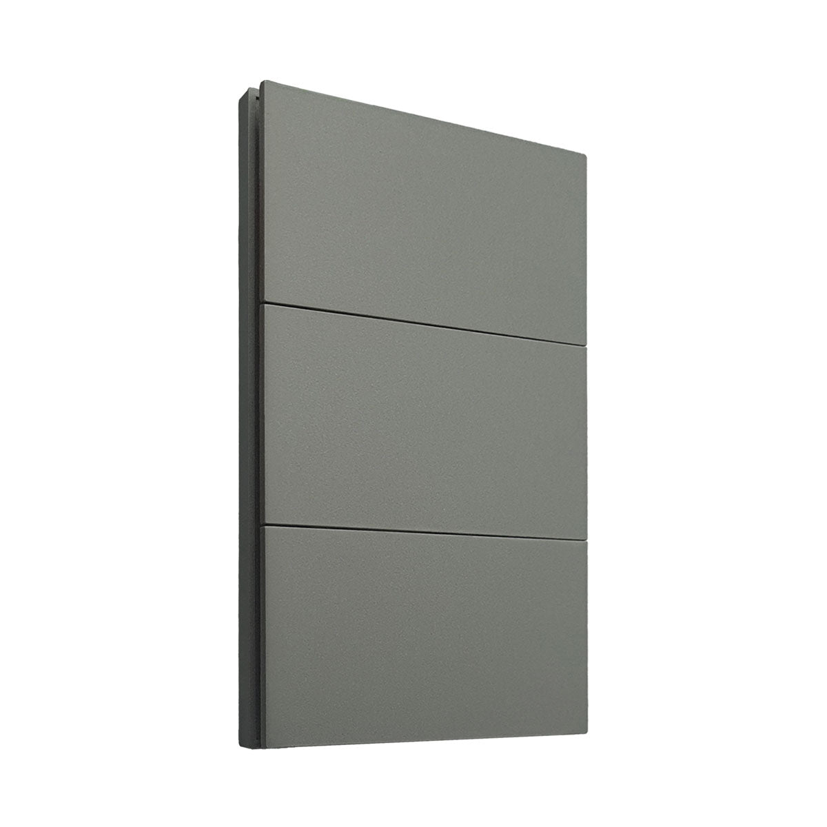 APL-403 CAJA DE 10 PIEZAS DE PLACA LUXURY APAGADOR DE 3 INTERRUPTORES 3 VÍAS COLOR GRIS OXFORD