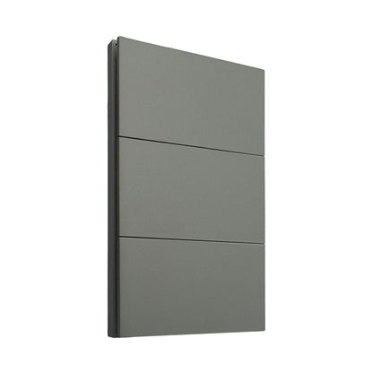 APL-403 CAJA DE 10 PIEZAS DE PLACA LUXURY APAGADOR DE 3 INTERRUPTORES 3 VÍAS COLOR GRIS OXFORD