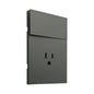 APL-405 PLACA LUXURY DE CONTACTO Y APAGADOR 1 INTERRUPTOR 3 VÍAS COLOR GRIS OXFORD