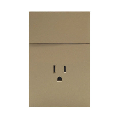 APL-505 PLACA LUXURY DE CONTACTO Y APAGADOR 1 INTERRUPTOR 3 VÍAS COLOR ORO