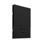 APL-606 PLACA LUXURY DE CONTACTO Y APAGADOR 2 INTERRUPTORES 3 VÍAS COLOR NEGRO