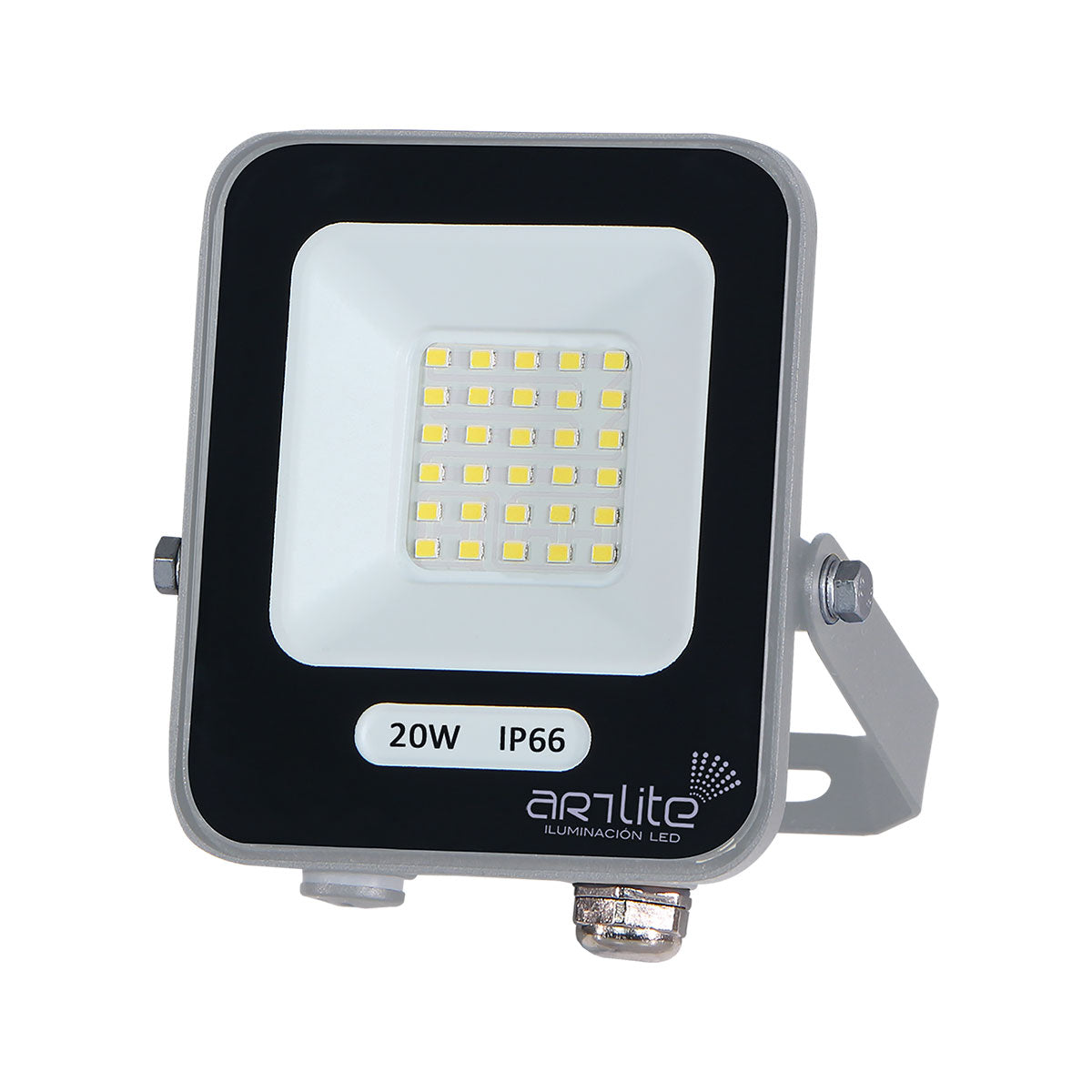 ARE-002 REFLECTOR LED CUADRADO SLIM 20W BLANCO CÁLIDO