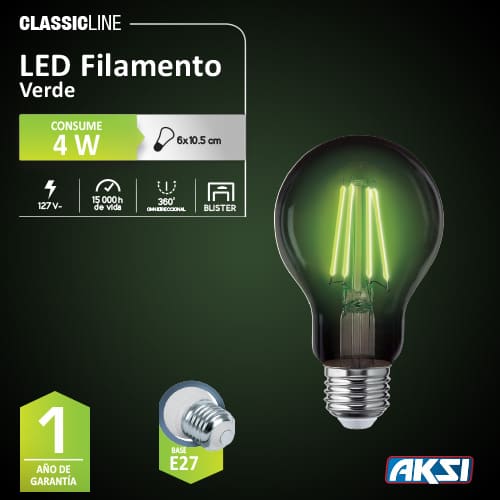 LED Filamento Verde