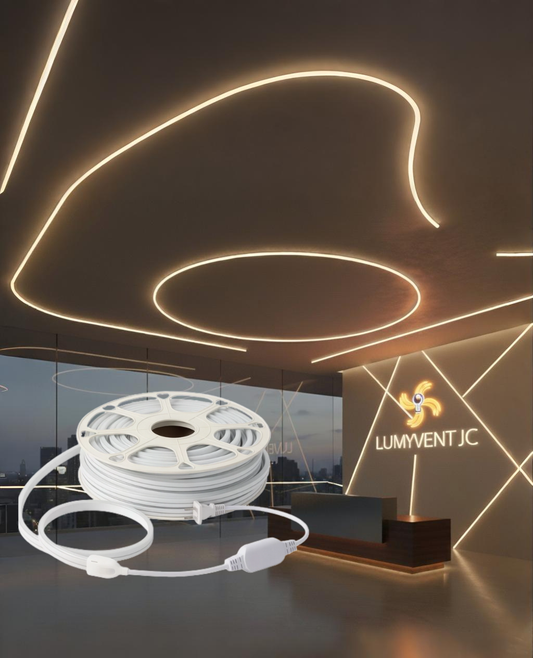 MANGUERA NEON DOBLE LED 2835 25M BLANCO CÁLIDO