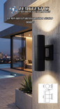 ADE-019 LUMINARIA PARED DOBLE NEGRO MATE MÁX. 25W - LumyventJC