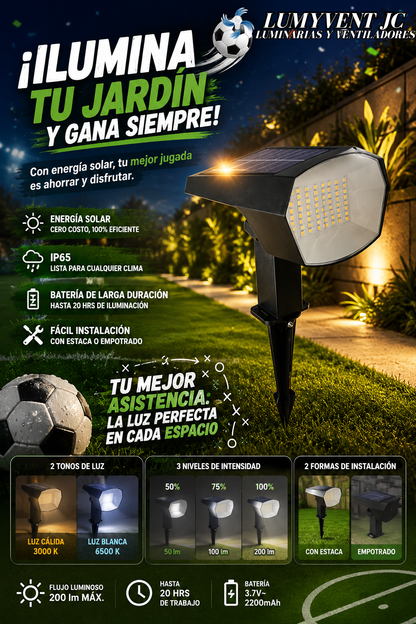 SOL2LED LUMINARIA LED CON PANEL SOLAR - LumyventJC