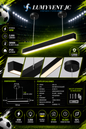 ADE-610 LUMINARIA LED LINEAL COLGANTE 40W BLANCO CÁLIDO