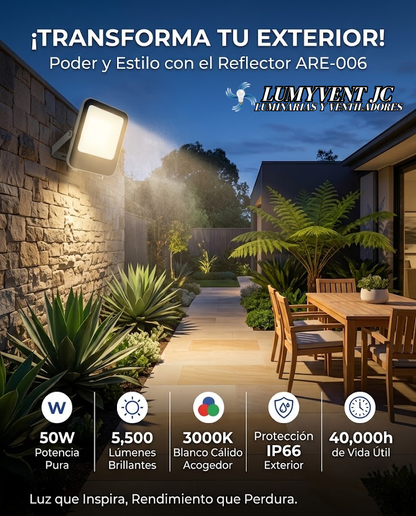 ARE-007 REFLECTOR LED CUADRADO SLIM 100W BLANCO FRÍO - LumyventJC