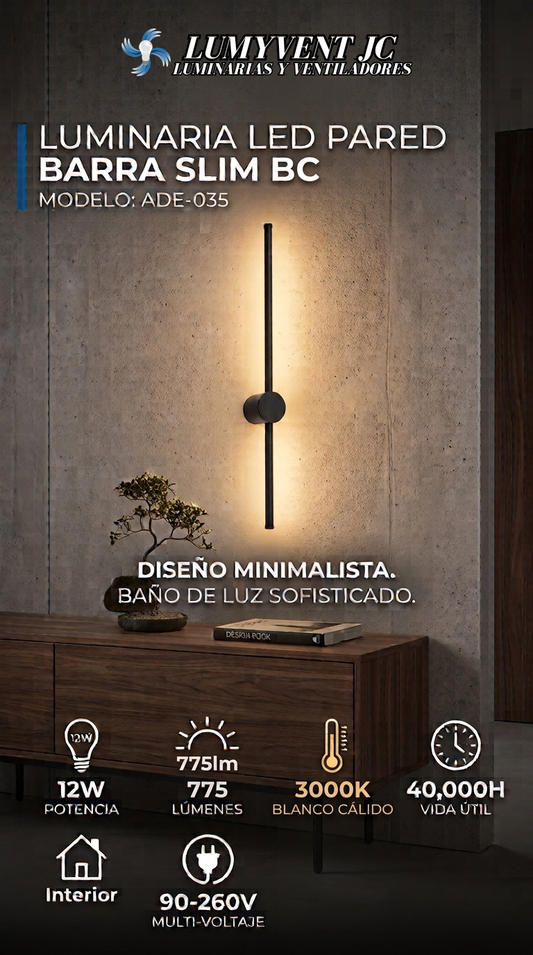 ADE-035 LUMINARIA LED PARED BARRA SLIM BC - LumyventJC