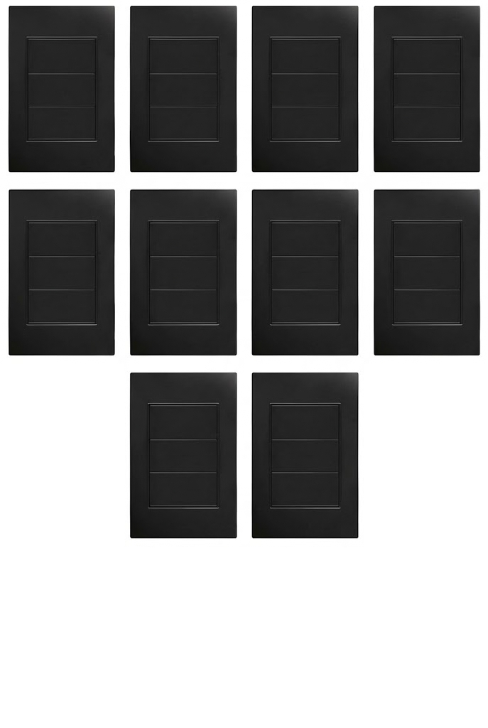 APL-312 10 PIEZAS DE PLACA NEGRA TAPA CIEGA - LumyventJC